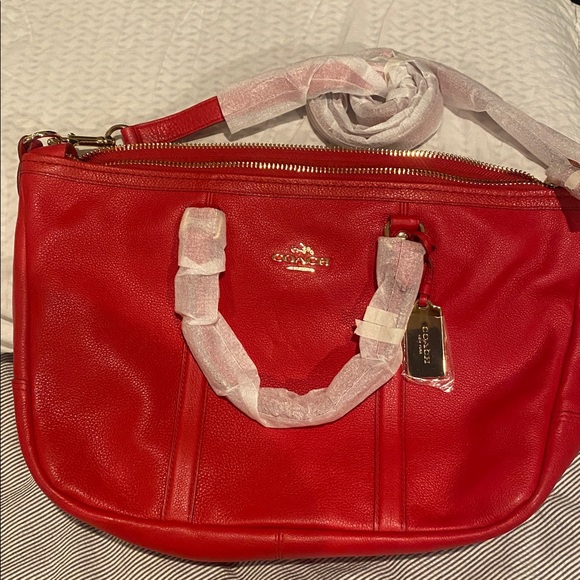 CENTRAL SATCHEL IN PEBBLE LEATHER - Picture 5 of 6